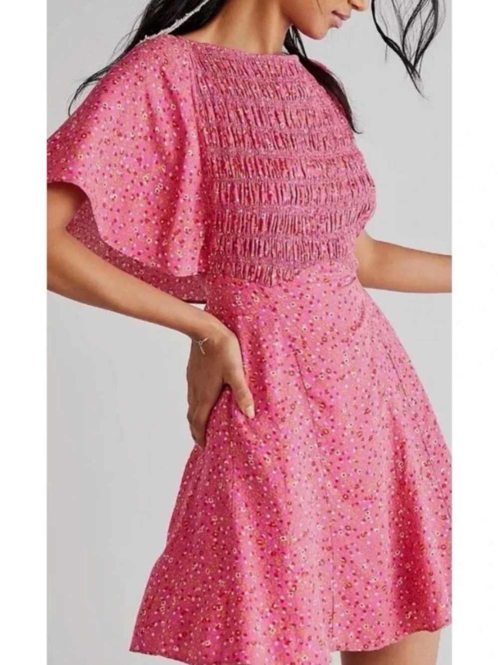 Free People Florence Mini Dress Pink | Medium